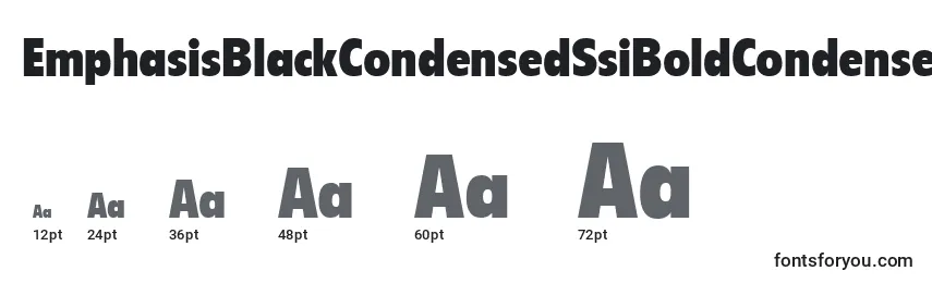 EmphasisBlackCondensedSsiBoldCondensed Font Sizes