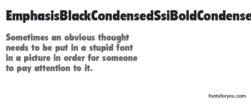 EmphasisBlackCondensedSsiBoldCondensed Font