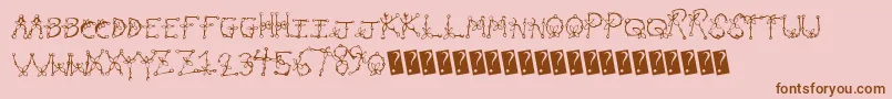 Planttype Font – Brown Fonts on Pink Background