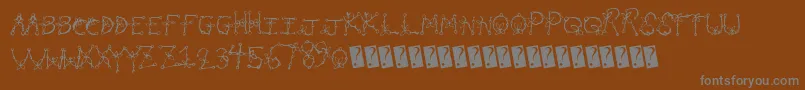 Planttype Font – Gray Fonts on Brown Background