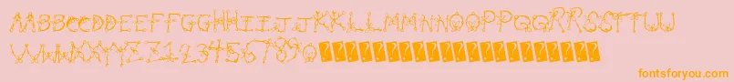 Planttype Font – Orange Fonts on Pink Background
