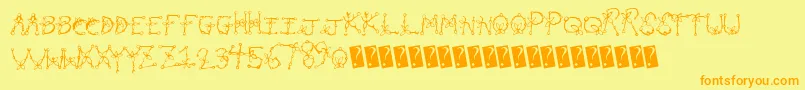 Planttype Font – Orange Fonts on Yellow Background