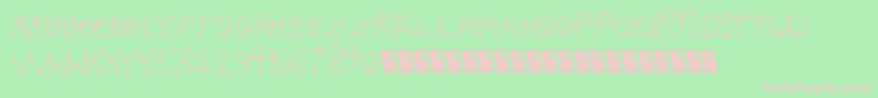 Planttype Font – Pink Fonts on Green Background