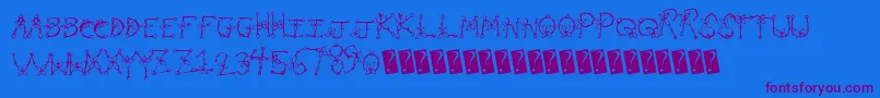 Planttype Font – Purple Fonts on Blue Background