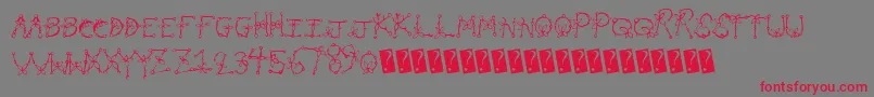 Planttype Font – Red Fonts on Gray Background