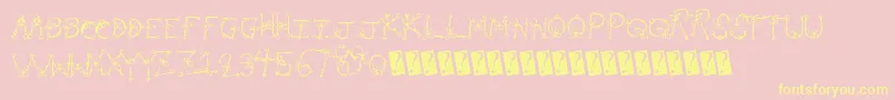Planttype Font – Yellow Fonts on Pink Background