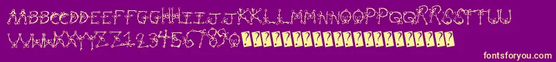 Planttype Font – Yellow Fonts on Purple Background