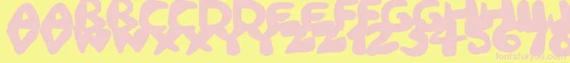 Squidgy Font – Pink Fonts on Yellow Background