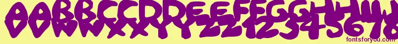 Squidgy Font – Purple Fonts on Yellow Background