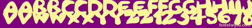 Squidgy Font – Yellow Fonts on Purple Background