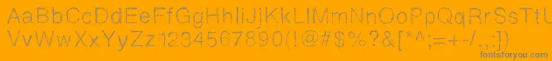 Drawveticamini Font – Gray Fonts on Orange Background
