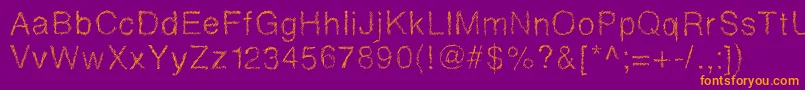 Drawveticamini Font – Orange Fonts on Purple Background