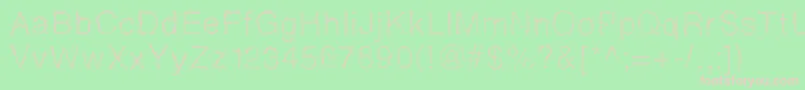 Drawveticamini Font – Pink Fonts on Green Background