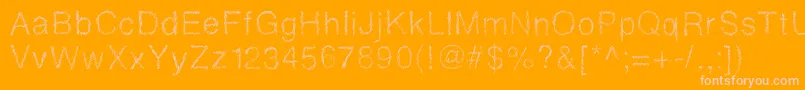 Drawveticamini Font – Pink Fonts on Orange Background