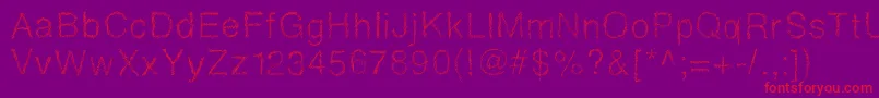 Drawveticamini Font – Red Fonts on Purple Background
