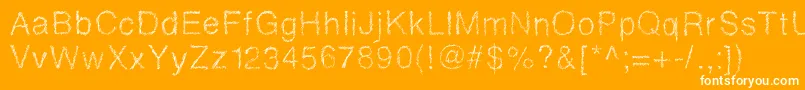 Lisätietoja Drawveticamini-fontista Drawveticamini-fontti – valkoiset fontit oranssilla taustalla