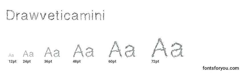 Размеры шрифта Drawveticamini