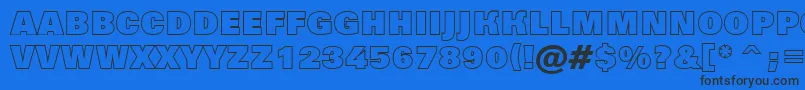 AGrotictitulotlhv Font – Black Fonts on Blue Background