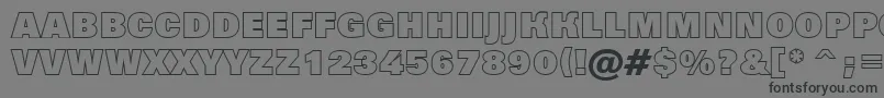 フォントAGrotictitulotlhv – 黒い文字の灰色の背景