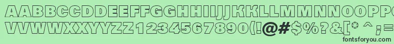 AGrotictitulotlhv Font – Black Fonts on Green Background
