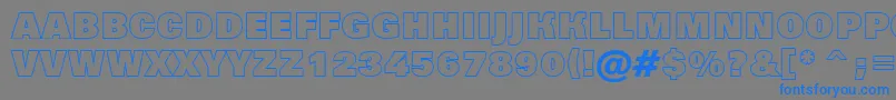 AGrotictitulotlhv Font – Blue Fonts on Gray Background