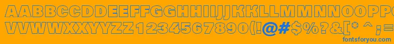AGrotictitulotlhv Font – Blue Fonts on Orange Background