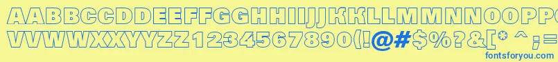 AGrotictitulotlhv Font – Blue Fonts on Yellow Background