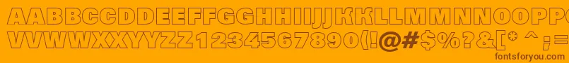 AGrotictitulotlhv Font – Brown Fonts on Orange Background