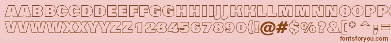 AGrotictitulotlhv Font – Brown Fonts on Pink Background