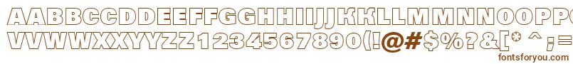 Шрифт AGrotictitulotlhv – коричневые шрифты на белом фоне