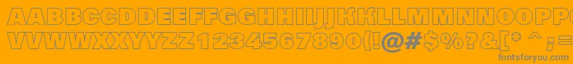 AGrotictitulotlhv-Schriftart – Graue Schriften auf orangefarbenem Hintergrund