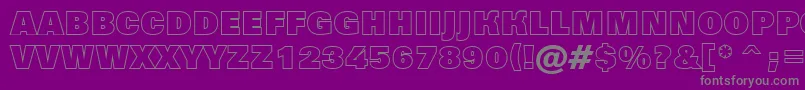 Шрифт AGrotictitulotlhv – серые шрифты на фиолетовом фоне