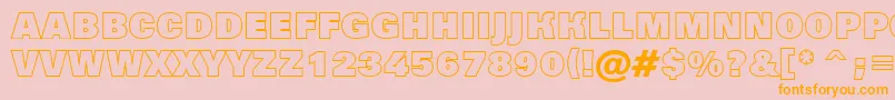AGrotictitulotlhv Font – Orange Fonts on Pink Background