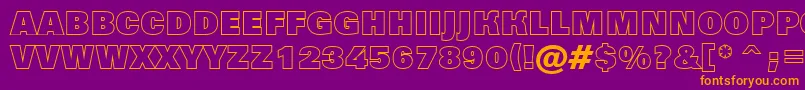AGrotictitulotlhv-Schriftart – Orangefarbene Schriften auf violettem Hintergrund