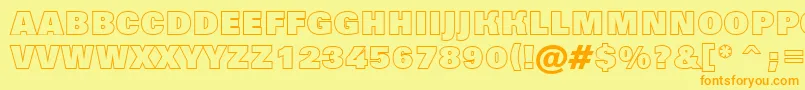 AGrotictitulotlhv Font – Orange Fonts on Yellow Background