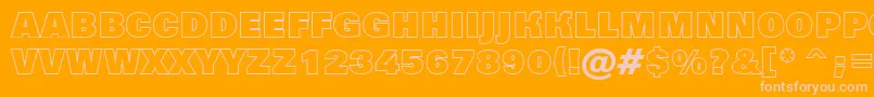 フォントAGrotictitulotlhv – オレンジの背景にピンクのフォント