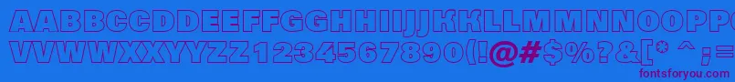 AGrotictitulotlhv-Schriftart – Violette Schriften auf blauem Hintergrund