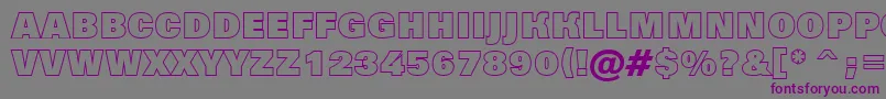AGrotictitulotlhv-fontti – violetit fontit harmaalla taustalla