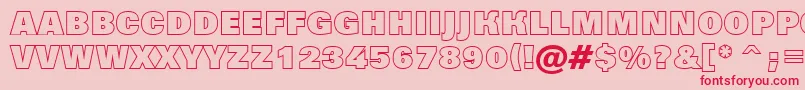 フォントAGrotictitulotlhv – ピンクの背景に赤い文字