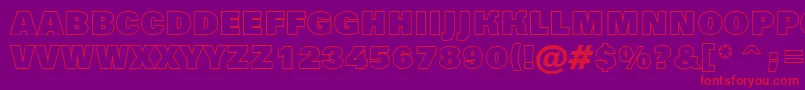 AGrotictitulotlhv Font – Red Fonts on Purple Background