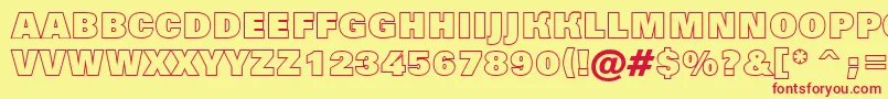 AGrotictitulotlhv Font – Red Fonts on Yellow Background