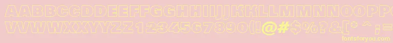 AGrotictitulotlhv Font – Yellow Fonts on Pink Background