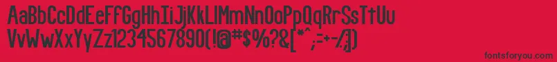 FundamentalRush Font – Black Fonts on Red Background