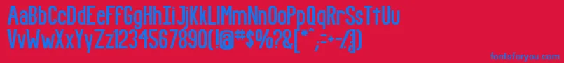 Шрифт FundamentalRush – синие шрифты на красном фоне