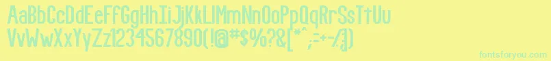 Lisätietoja FundamentalRush-fontista FundamentalRush-fontti – vihreät fontit keltaisella taustalla