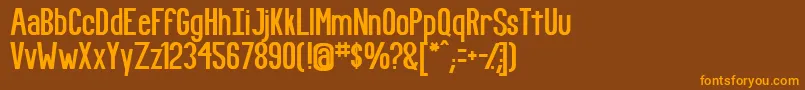 FundamentalRush Font – Orange Fonts on Brown Background