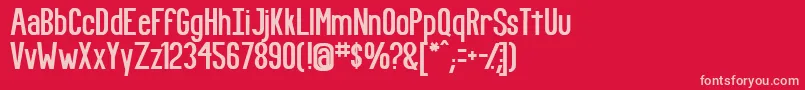 FundamentalRush Font – Pink Fonts on Red Background