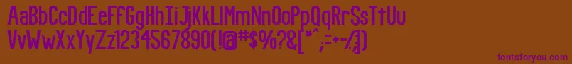 FundamentalRush Font – Purple Fonts on Brown Background