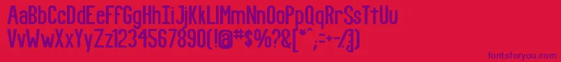 FundamentalRush Font – Purple Fonts on Red Background