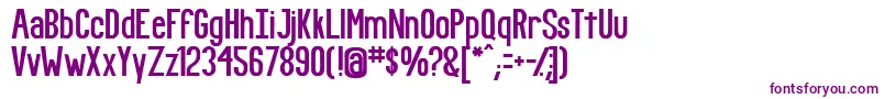 FundamentalRush Font – Purple Fonts on White Background